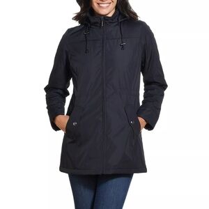 Weatherproof Removable Hooded Water Resistant Anorak Jacket SMALL Black